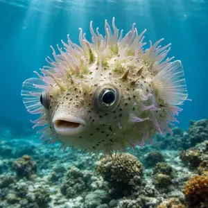 Pufferfish + Sea anemone